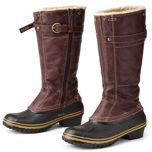 Sorel Dark Brown Leather Winter Boots